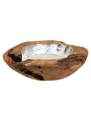 Fifty Five South Natural Seraya Teak Wood Bowl - Image 2 of 5