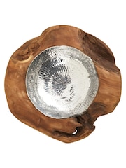Fifty Five South Natural Seraya Teak Wood Bowl - Image 3 of 5