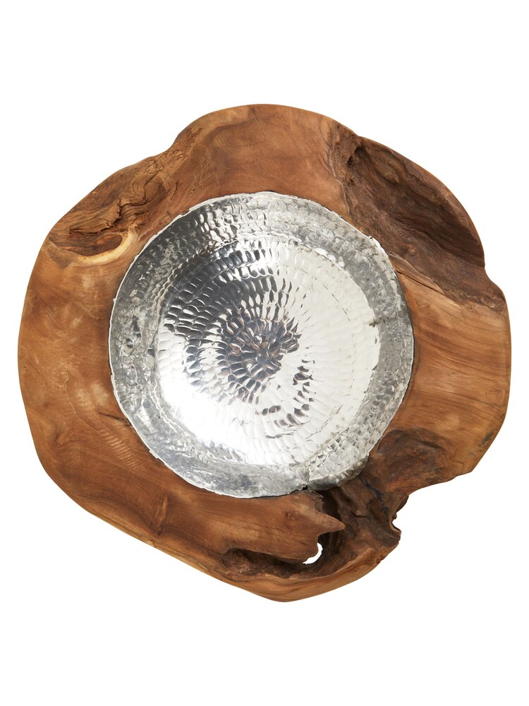 Fifty Five South Natural Seraya Teak Wood Bowl - Image 3 of 5