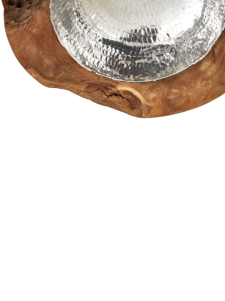 Fifty Five South Natural Seraya Teak Wood Bowl - Image 5 of 5
