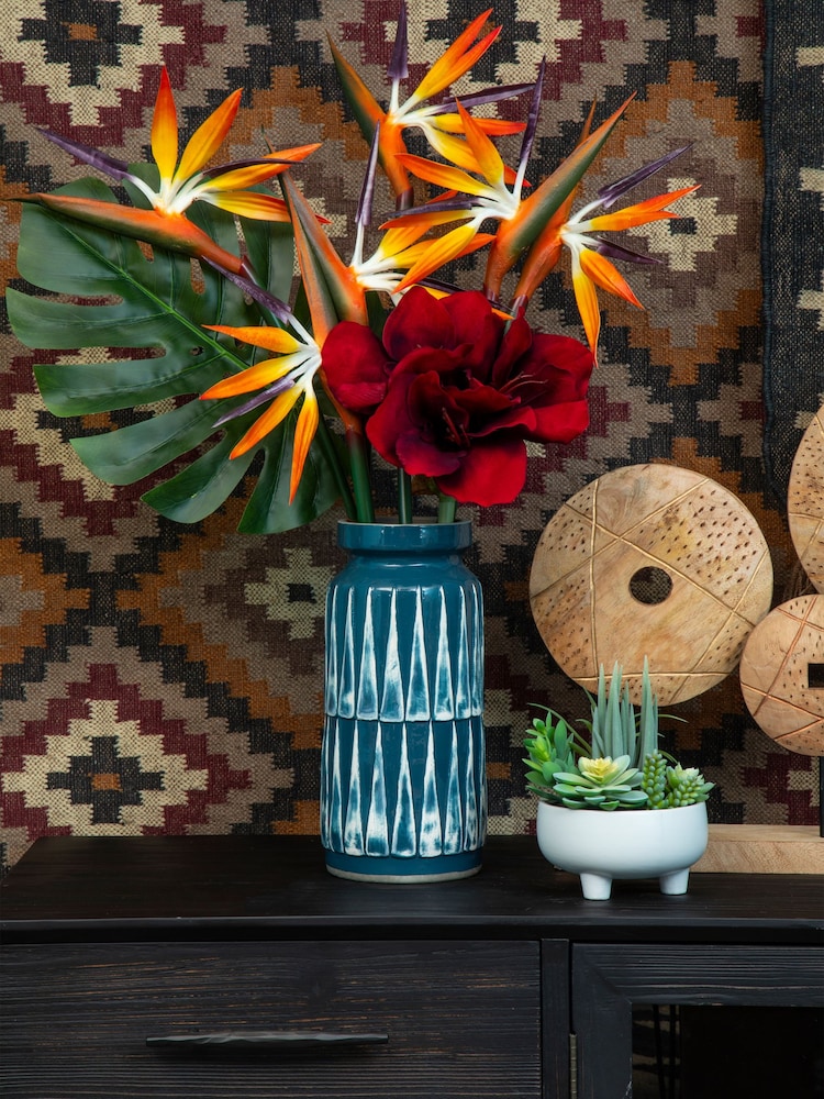 Interiors by Premier White Fiori Mixed Succulents In Large Ceramic Pots - Image 5 of 5