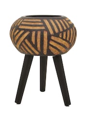 Fifty Five South Black Darnell Tapered Planter - Image 1 of 6