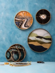 Interiors by Premier Black and Gold Celina Round Wall Clock - Image 1 of 6