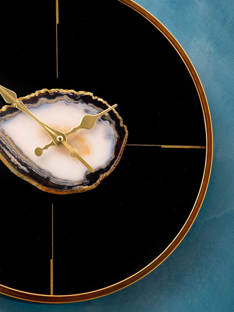 Interiors by Premier Black and Gold Celina Round Wall Clock - Image 2 of 6