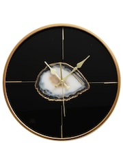 Interiors by Premier Black and Gold Celina Round Wall Clock - Image 4 of 6