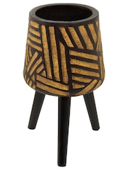 Fifty Five South Black Darnell Planter With Angular Legs - Image 2 of 6