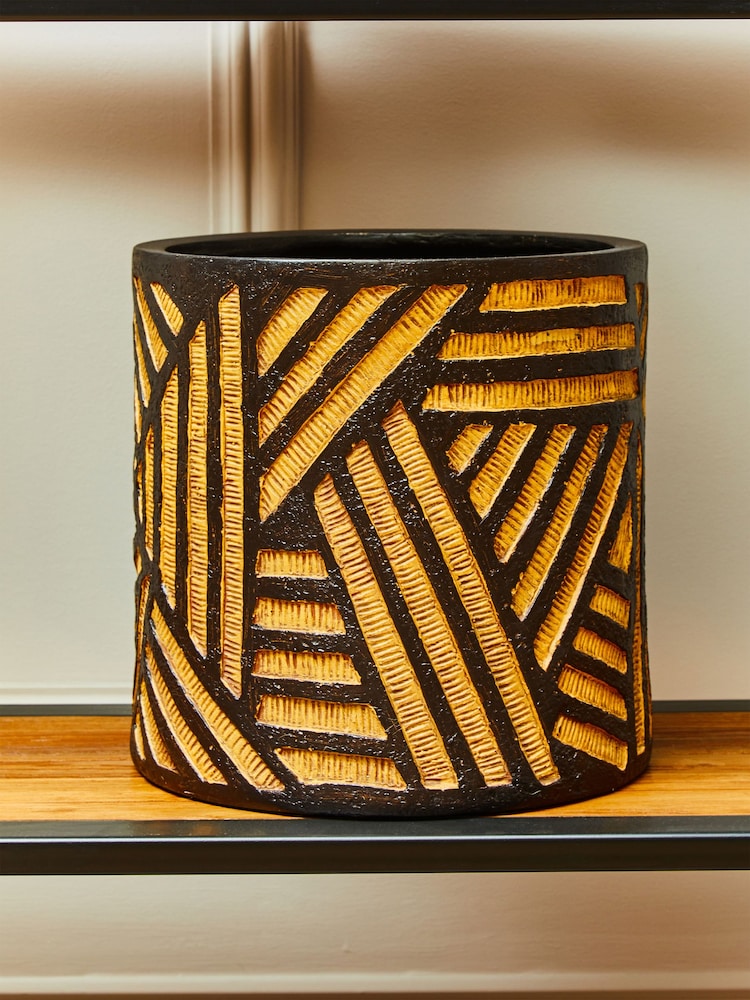 Fifty Five South Black Darnell Planter - Image 1 of 6