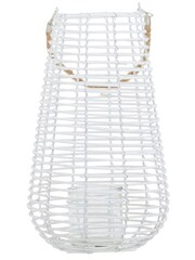 Interiors by Premier White Lentigo Large Rattan Lantern - Image 1 of 6