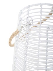 Interiors by Premier White Lentigo Large Rattan Lantern - Image 3 of 6