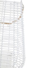 Interiors by Premier White Lentigo Large Rattan Lantern - Image 6 of 6