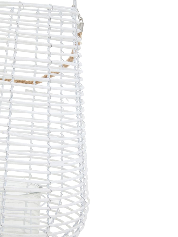 Interiors by Premier White Lentigo Large Rattan Lantern - Image 6 of 6