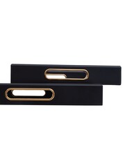 Interiors by Premier Black and Gold Celina Set Of 2 Rectangular Trays - Image 5 of 6