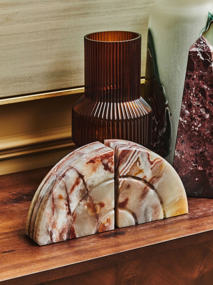 Fifty Five South Natural Oleena Set Of 2 Onyx Bookends - Image 1 of 6