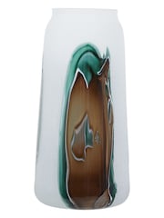 Fifty Five South White Hakan Tall Glass Vase - Image 6 of 6