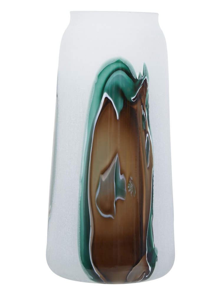 Fifty Five South White Hakan Tall Glass Vase - Image 6 of 6