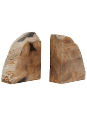 Fifty Five South Natural Relic Set Of 2 Petrified Wood Bookends - Image 2 of 5
