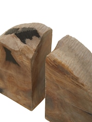 Fifty Five South Natural Relic Set Of 2 Petrified Wood Bookends - Image 4 of 5