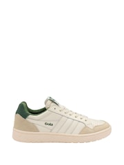 Gola White Ladies Eagle Leather Lace-Up Trainers - Image 1 of 4