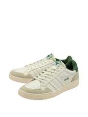 Gola White Ladies Eagle Leather Lace-Up Trainers - Image 2 of 4