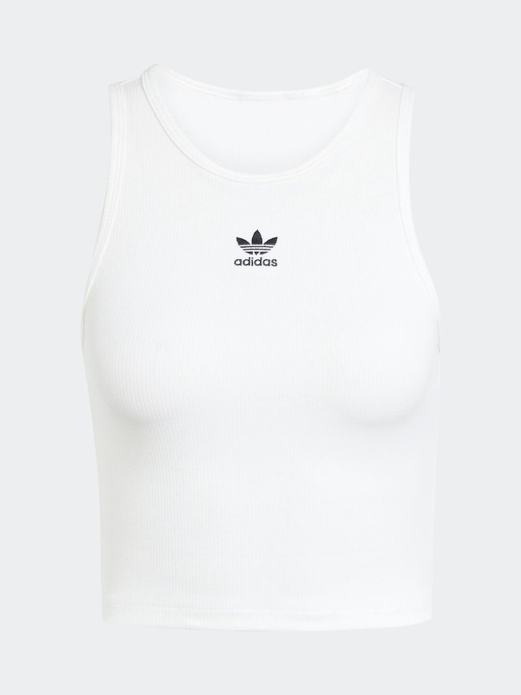 adidas Originals White Essentials Vest Top - Image 6 of 6