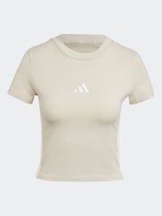 adidas Grey Baby 3-Stripes T-Shirt - Image 5 of 5