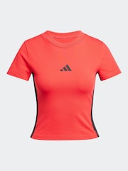 adidas Red Baby 3-Stripes T-Shirt - Image 11 of 11