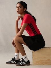 adidas Red Baby 3-Stripes T-Shirt - Image 5 of 11
