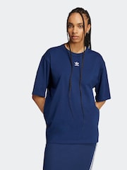 adidas Originals Blue Boyfirend 100% Cotton Essential T-Shirt - Image 1 of 6
