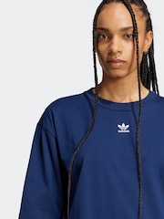 adidas Originals Blue Boyfirend 100% Cotton Essential T-Shirt - Image 4 of 6