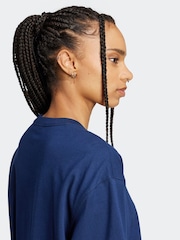 adidas Originals Blue Boyfirend 100% Cotton Essential T-Shirt - Image 5 of 6