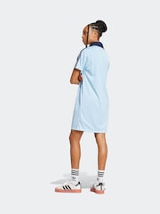 adidas Originals Blue V-Neck Short Sleeve Dress - Image 2 of 6