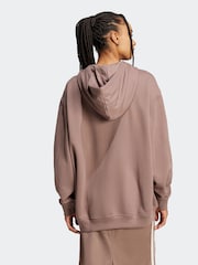 Marrón - adidas Originals Essentials Loose French Terry 100% Cotton Hoodie - Imagen 2 de 6