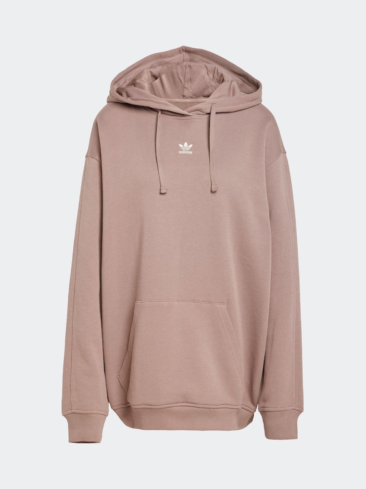 Marrón - adidas Originals Essentials Loose French Terry 100% Cotton Hoodie - Imagen 6 de 6