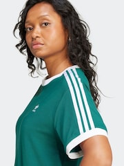 adidas originals Green 3 Stripe T-Shirt - Image 8 of 9