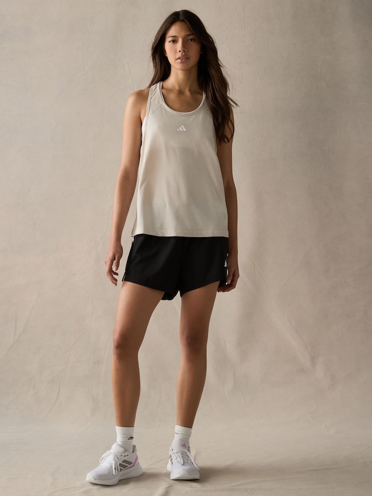 adidas Grey Train Essentials Minimal Branding Racerback Tank Top - Image 2 of 5 adidas Grey Train Essentials Minimal Branding Racerback Tank Top - Image 2 of 5