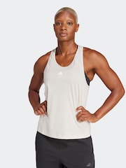 adidas Grey Train Essentials Minimal Branding Racerback Tank Top - Image 8 of 11
