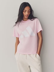 adidas Pink 100% Cotton T-Shirt - Image 1 of 5