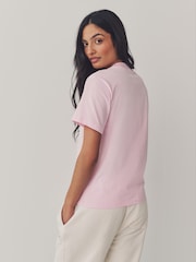 adidas Pink 100% Cotton T-Shirt - Image 3 of 5