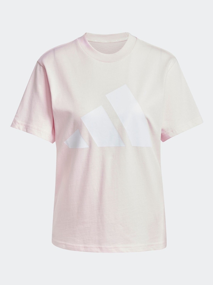 adidas Pink 100% Cotton T-Shirt - Image 5 of 5
