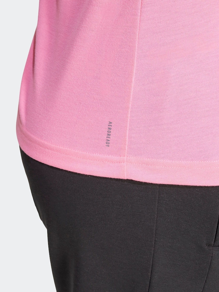 adidas Pink Train Essentials Minimal Branding Racerback Tank Top - Image 5 of 6
