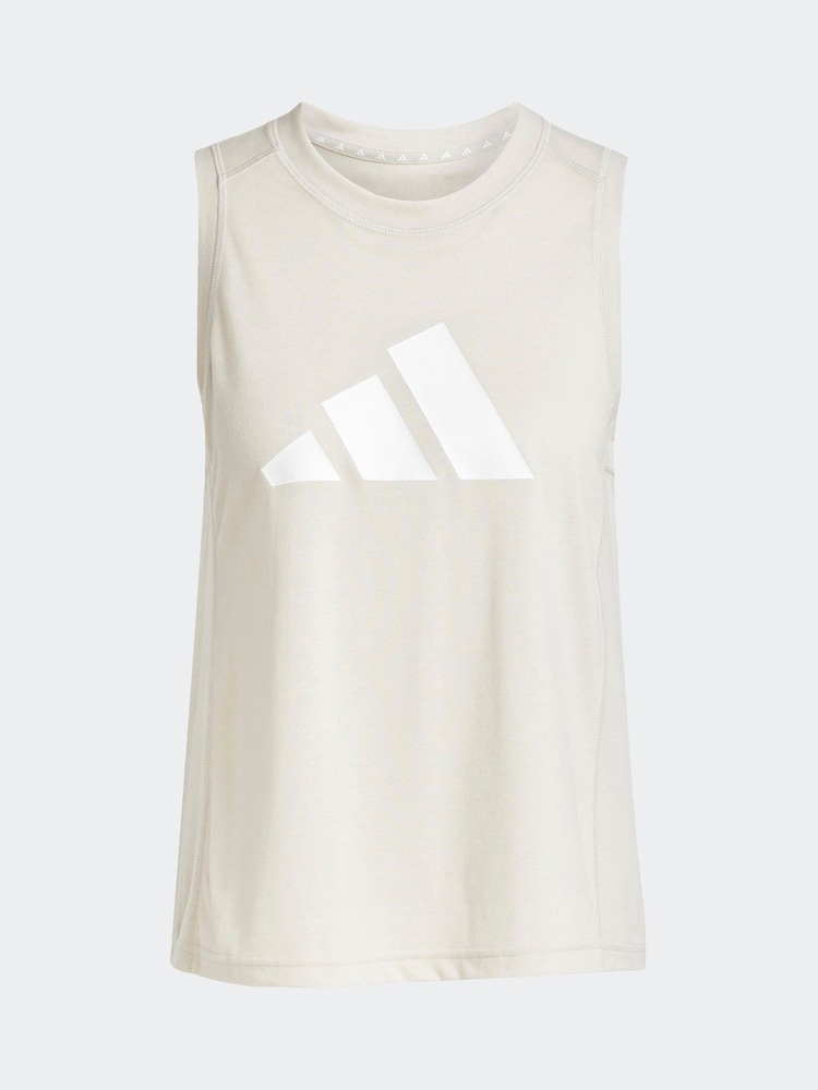 Серый - Спортивная майка с логотипом adidas Train Essentials - Изображение 6 из 6