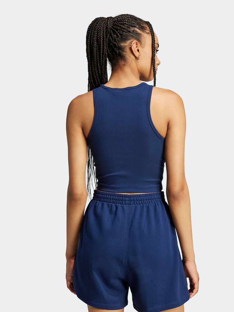 adidas Originals Blue Essentials Vest Top - Image 2 of 6