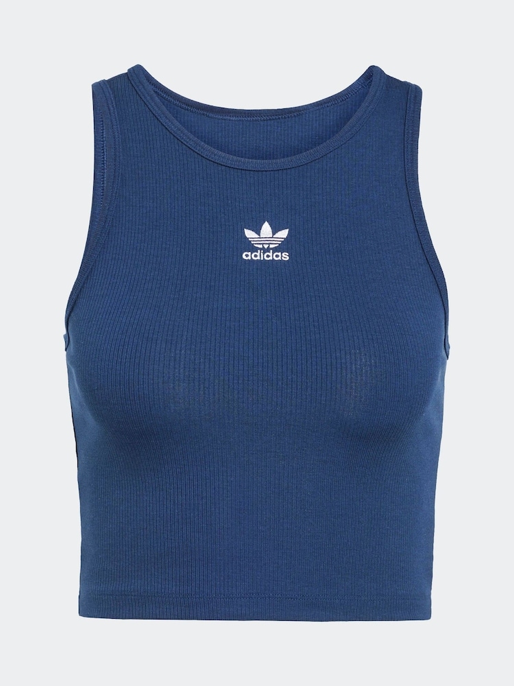 adidas Originals Blue Essentials Vest Top - Image 6 of 6