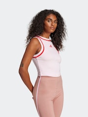adidas Pink Light Colourblock Crop Vest - Image 3 of 6