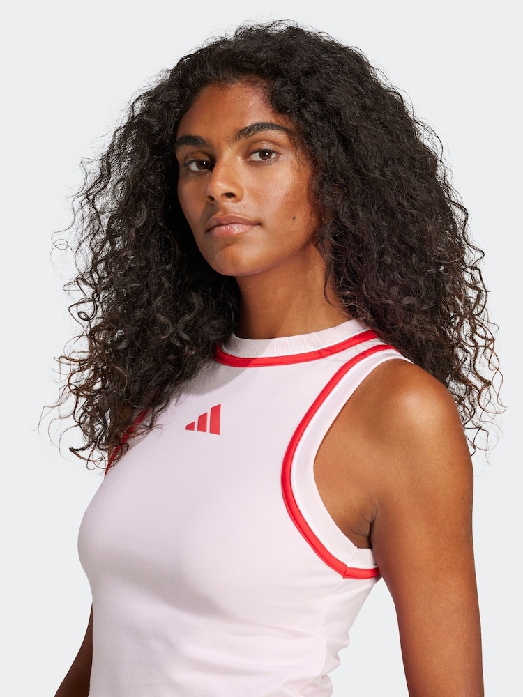 adidas Pink Light Colourblock Crop Vest - Image 5 of 6