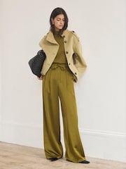 Grün - Mint Velvet Wide-Leg-Hose aus Satin - Bild 2 von 8