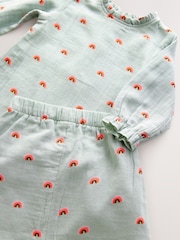 Mint Green 100% Cotton Top & Leggings Set 2 Piece - Image 4 of 7