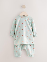 Mint Green 100% Cotton Top & Leggings Set 2 Piece - Image 6 of 7