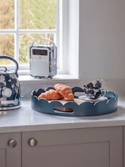 Laura Ashley Midnight Seaspray Northall Circular Tray - Image 1 of 5