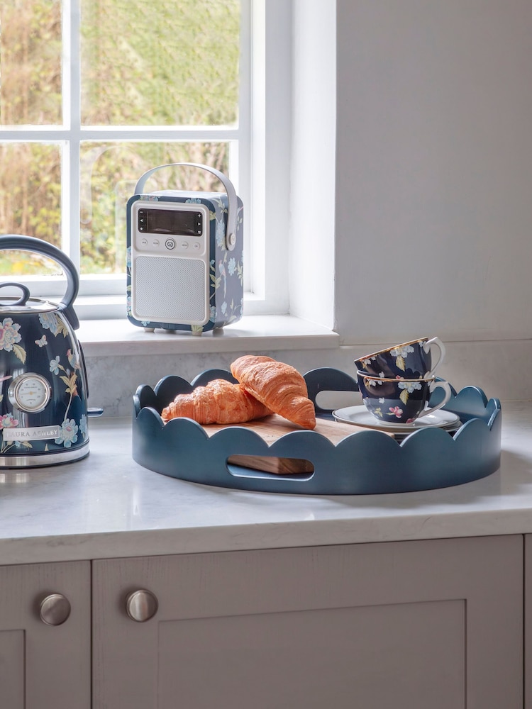 Laura Ashley Midnight Seaspray Northall Circular Tray - Image 1 of 5